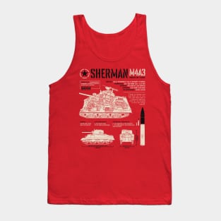 Sherman tank blueprint Tank Top